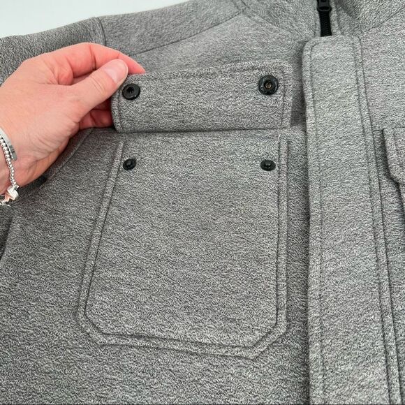 Kenneth Cole Black Label Scuba Bomber Jacket neoprene Heathered small - Picture 5 of 13